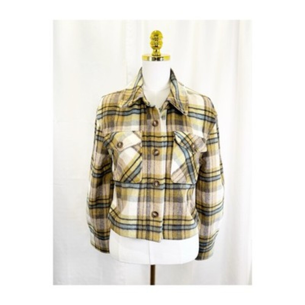 Bagatelle Cropped Plaid Jacket Medium